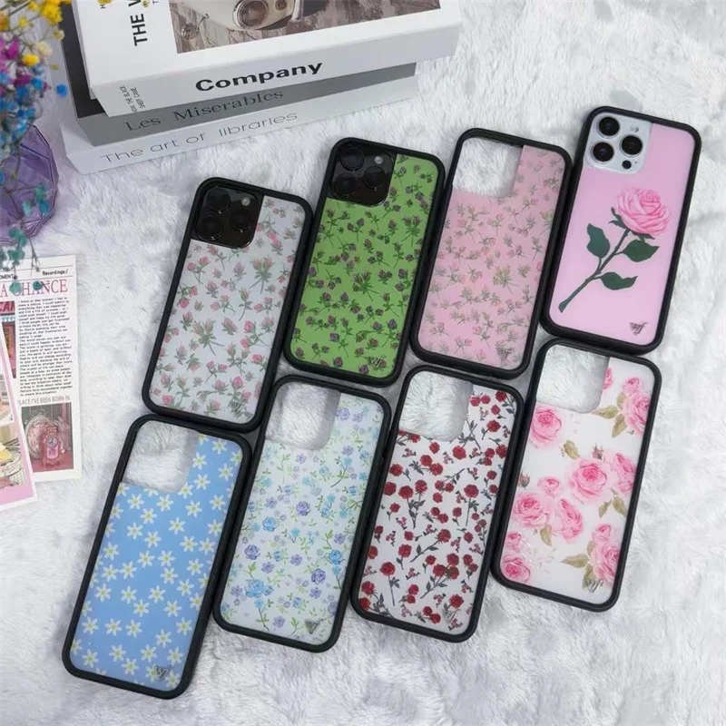 Чехол для телефона Wildflower ins Posie Rosie Flower для iPhone 17 16 15 14 13 12 11 Pro Max Plus, противоударная задняя крышка с цветочным принтом WF Daisy