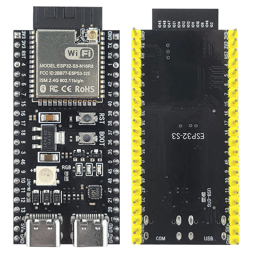ESP32 S3 Development Board with Expansion Adapter Kit Extend 2.4G Wifi BT Module Type-C ESP32-S3 MCU ESP32-S3WROOM1 N16R8 44Pin