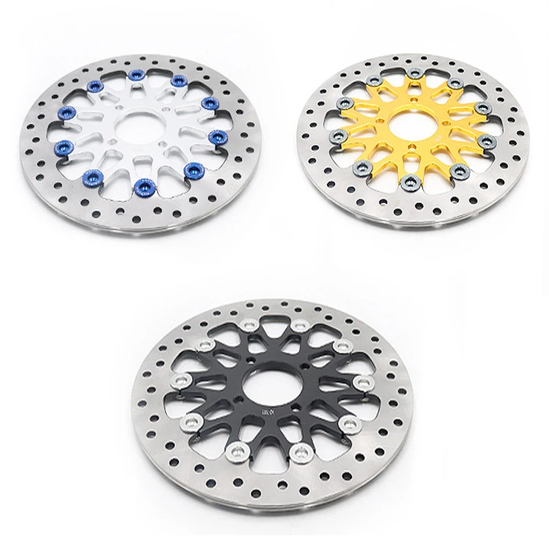 Motorcycle Floating Disc Brake Disk Universal CNC 4 Holes Caliper Disc Pads 267mm*58mm  For Dirtbike Street Scooter Bik Yamaha