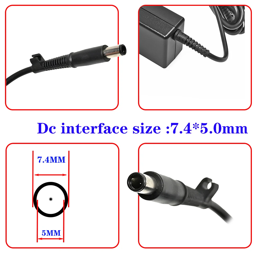 Pengisi daya adaptor daya AC Laptop 65W 19.5V 3.33A untuk HP EliteBook 810 G1 810 G2 820 G1 820 G2 840 G1 840 G2 850 G1 850 G2