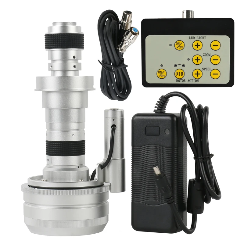 

Auto Motorized Synchronous Motor Action Rotatable 3D Stereo Industrial 300X 150X C mount Zoom Lens For Microscope Video Camera