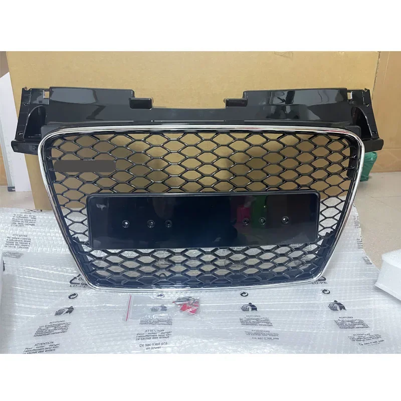 

For TTRS Style Front Sport Hex Mesh Honeycomb Hood Grill Black for Audi TT/TTS 8J 2006 -2014 Without Emblem