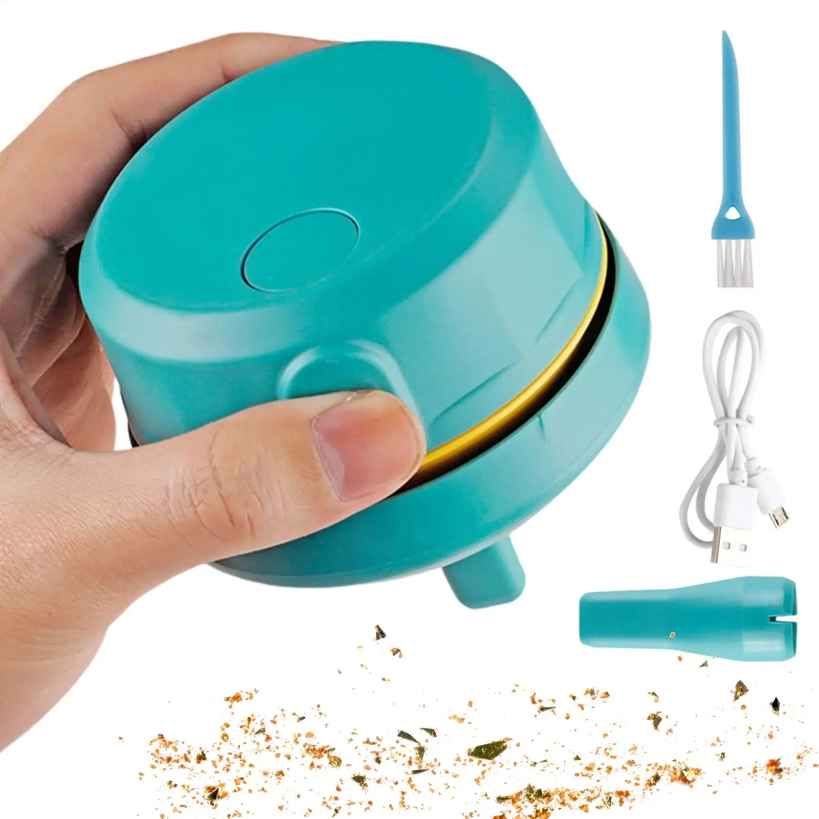 Mini Vacuum for Desk 2 Modes Cordless Vacuum Duster Small USB Duster for Detailing Carpet Home Computer Office Desk Electronics