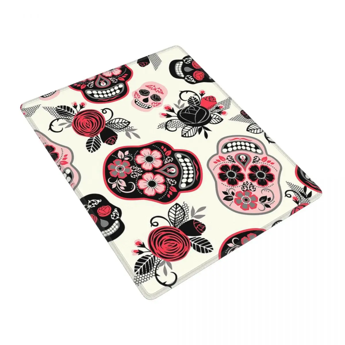 Day Of The Dead Skulls And Roses Mouse Pad Gamer PC Laptop Mats Keyboard Carpet Computer Gaming  Desk Mat 7x9 in 22x18 cm
