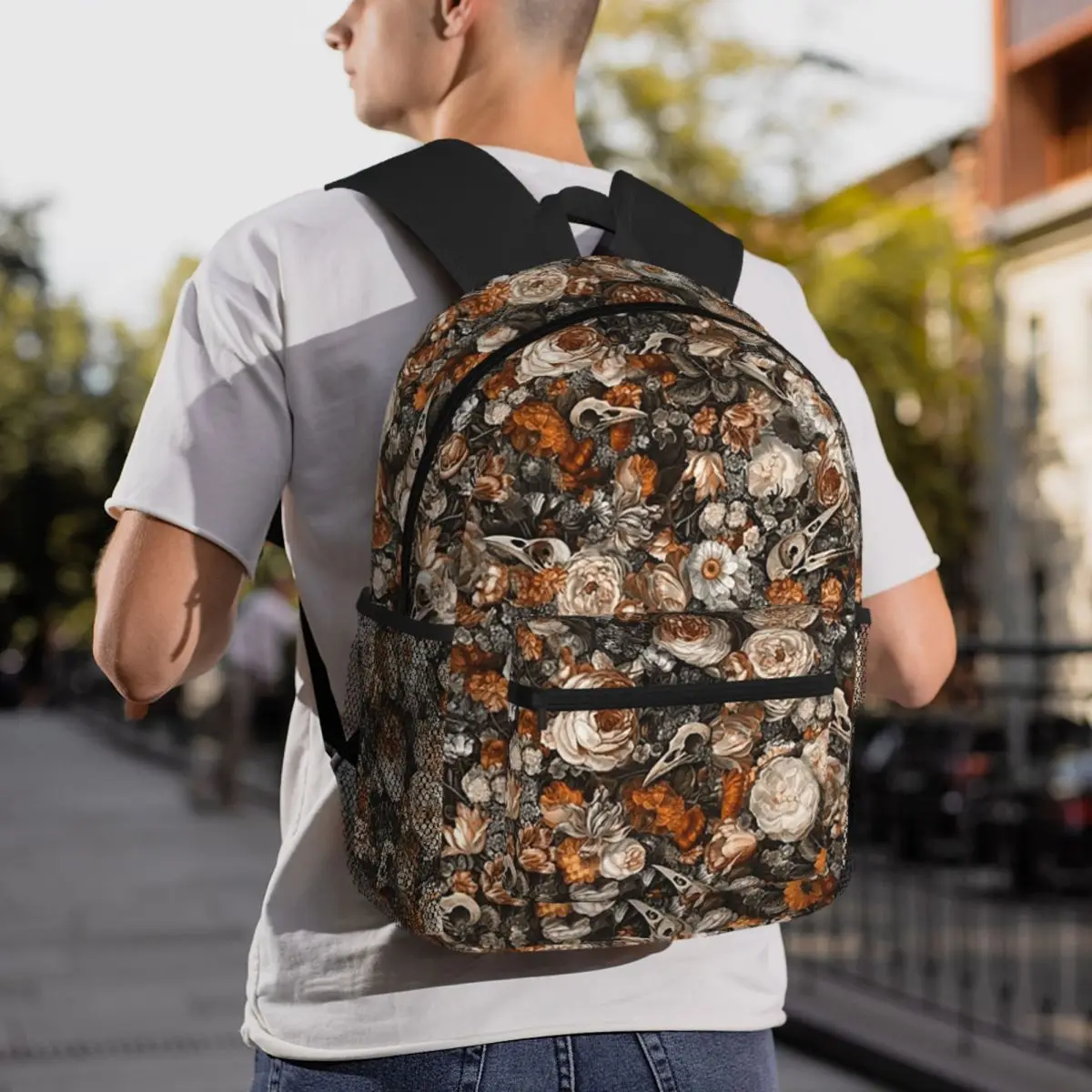 

Baroque Macabr Student Backpack School Bag Hiking Travel Daypack for Men Women Fashion Bookbag Shoulder Bags