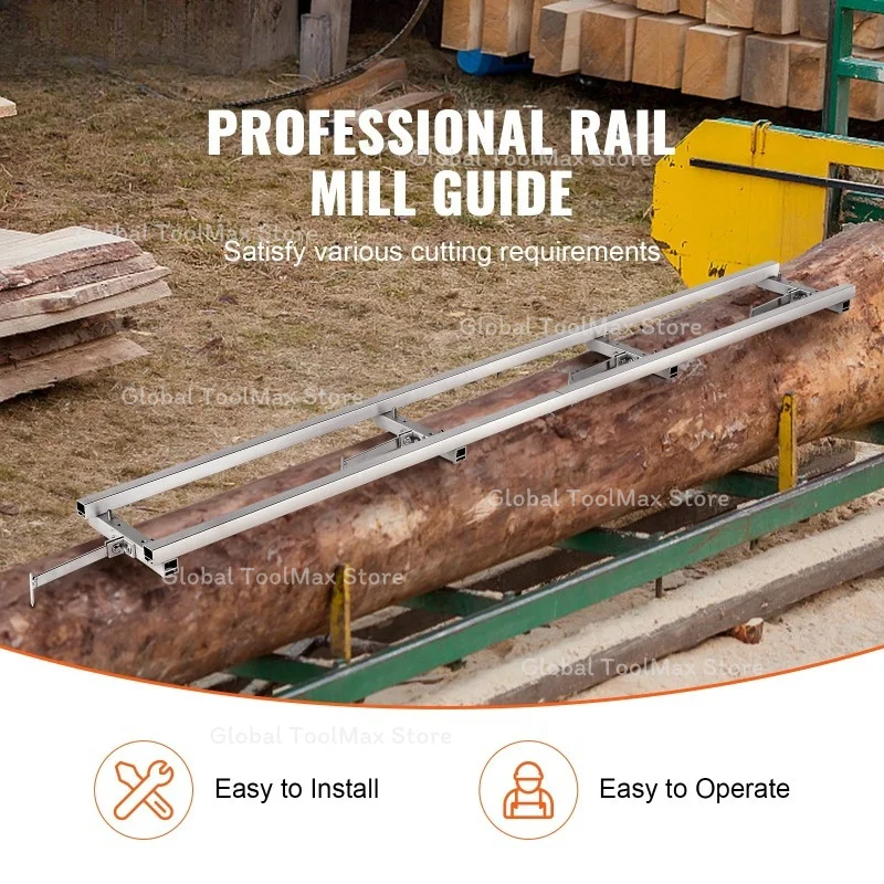Chainsaw Mill Planking Milling 9ft Guide Bar Wood Lumber Cutting Portable Aluminum Steel Sawmill Woodworking Tool