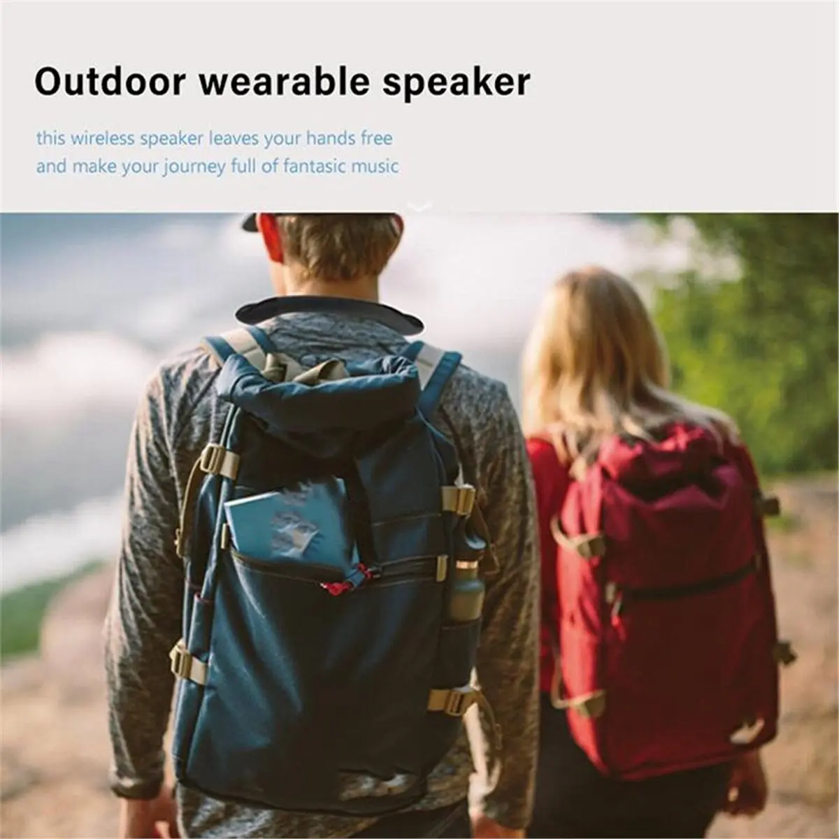 

*AA90P Bluetooth-динамик с шейным ремешком EBS-908, серый, 6 Вт, беспроводная стереосистема BT 5.0, идеально подходит для дома, игр, прогулок, езды на велосипеде