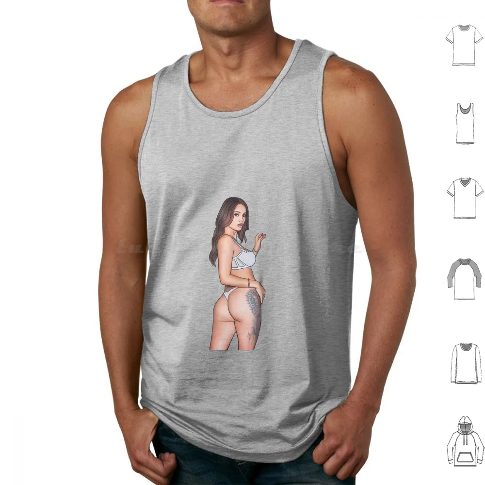 Maddy May fesses débardeurs imprimer coton Maddy May Maddy May tatoué Brunette perruque Sexy MILF seins modèle sexe chaud MILF cul