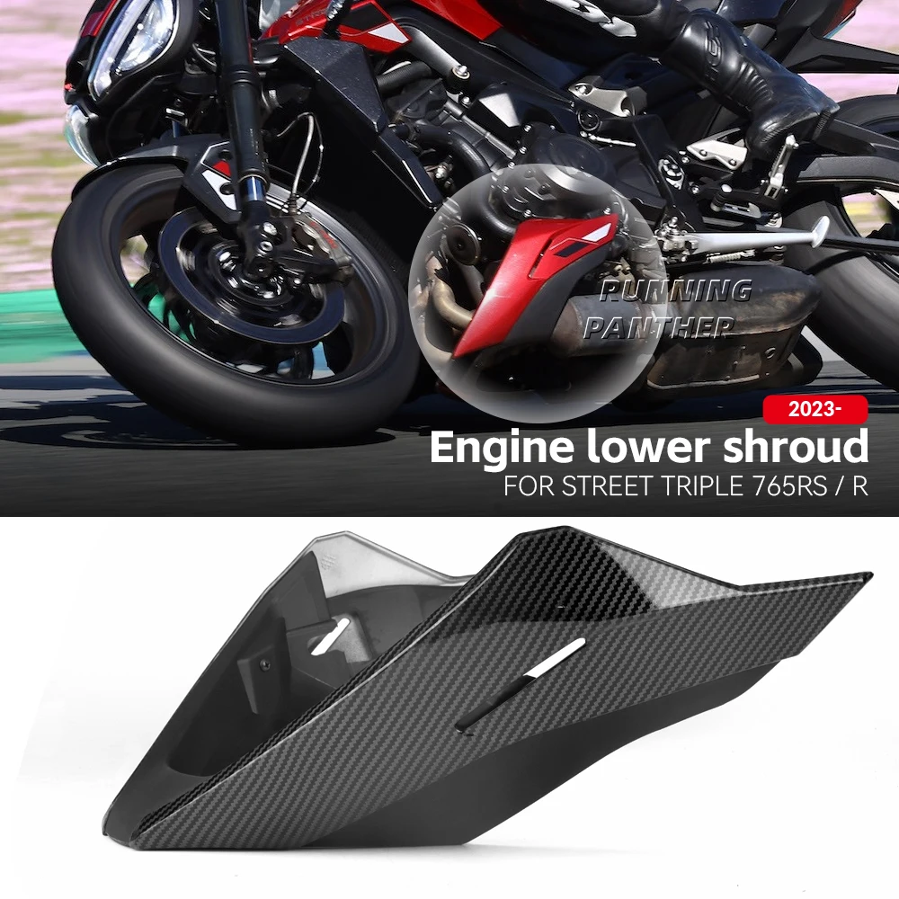 For Street Triple 765 RS 765R 2023 2024 Motorcycle Engine Lower Spoiler Body Bellypan Fairing Protector Guard Chassis Shield