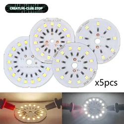 5pcs LED Lamp Chips DC 12V 13-25W LED Bulb Patch Lamp SMD Plate Circular Module Light Source Plate For Bulb Light LED Downlight
