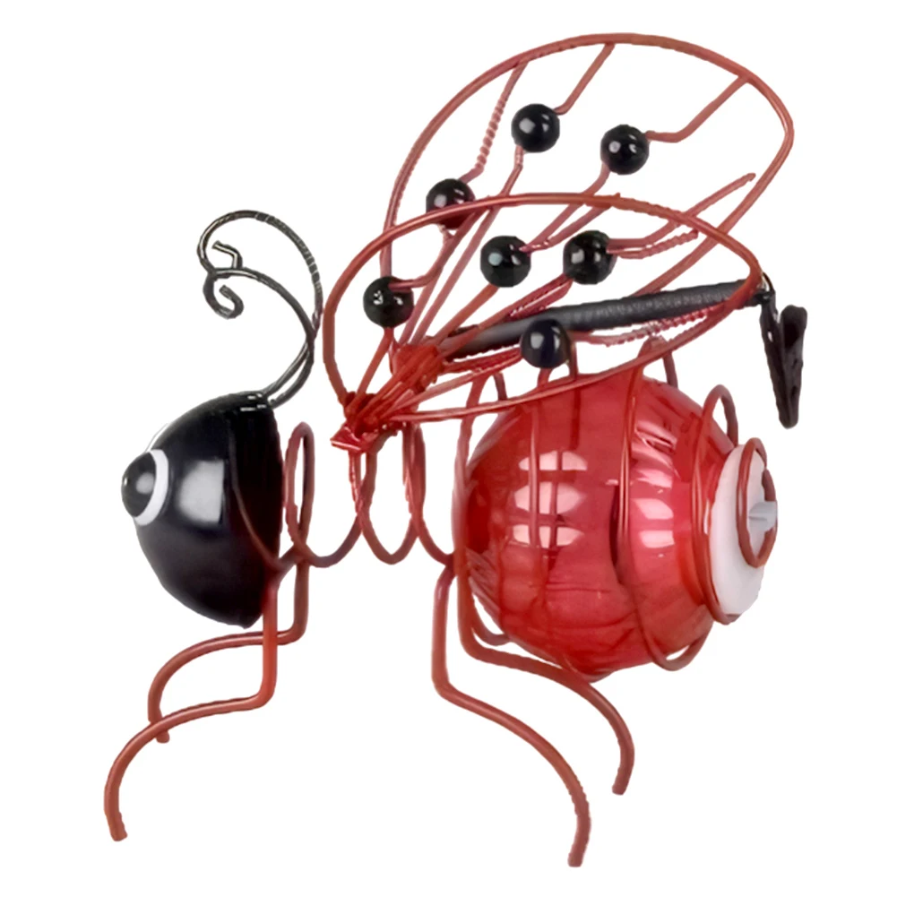 Solar-Powered Hanging Garden Light Decorative Outdoor Figurine Light Metal Flying Insect Hanging Lamp for Housewarming Gift