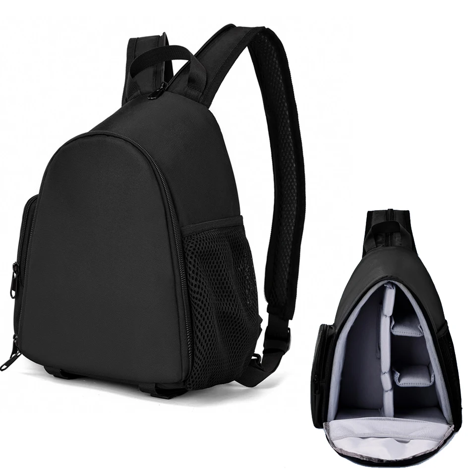 New Portable Triangle BackPack Crossbody Bag Compartment for Canon Nikon Sony SLR Cameras Lens Tripod Photography Accessories