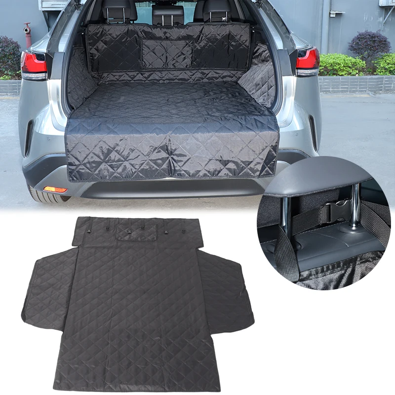 Oxford Cloth Black For Lexus Rx300 23-26 Car Trunk Pet Seat Cover Pet Transport Pad Car Accessories