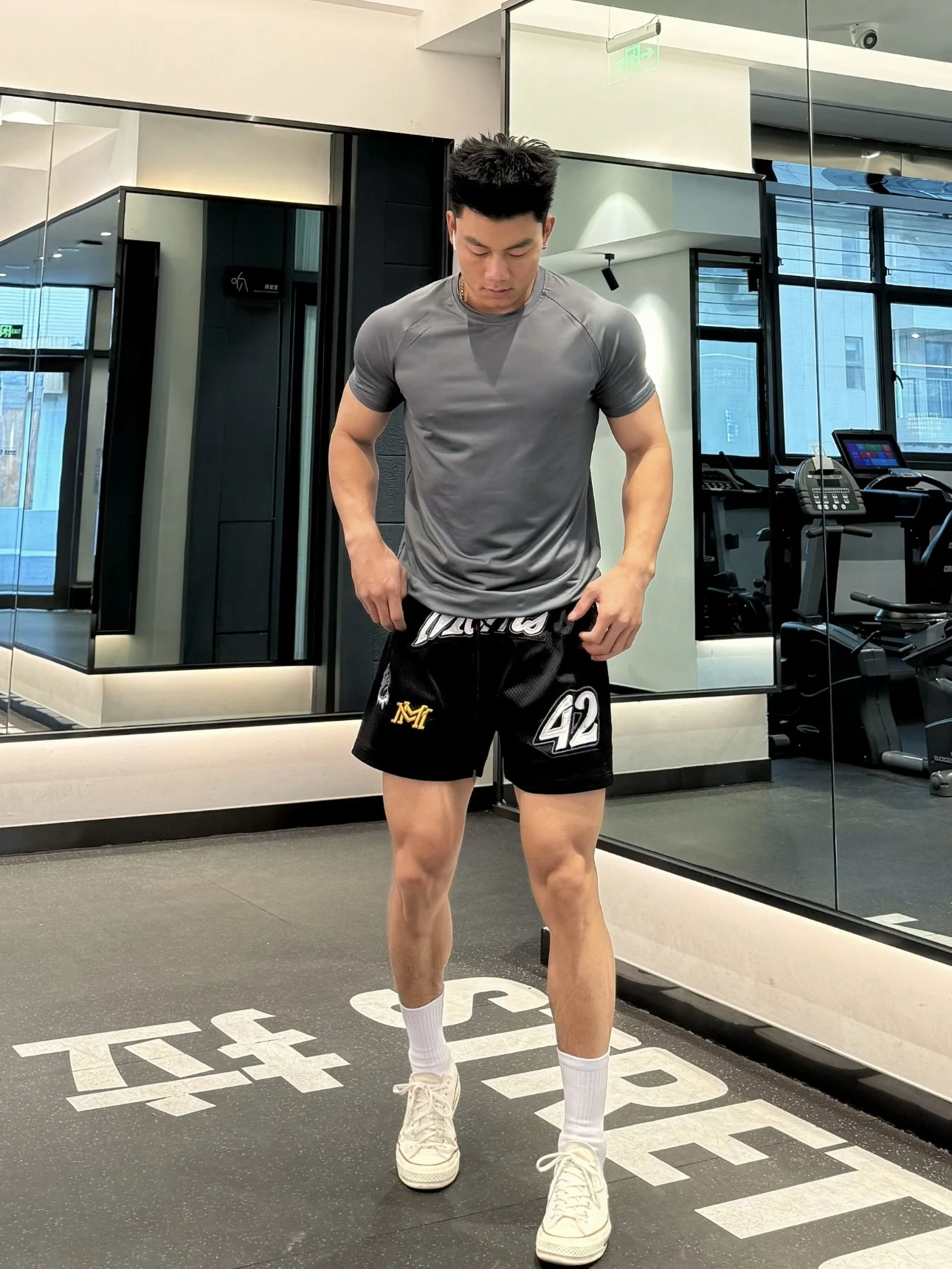 

American Sle Breathable Me ark Лоскутные orts Мужские летние спортивные баскетбольные шнурки до колена Повседневные orts