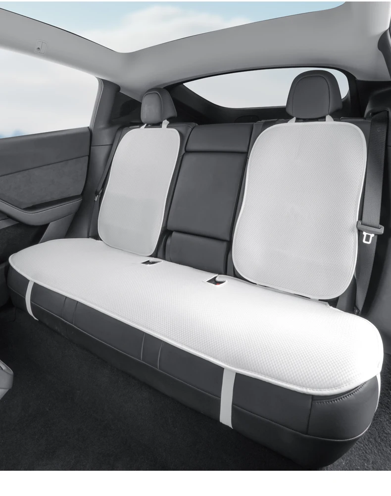 Für Tesla Model Y/3 2018-2026 / Y Juniper Eisseiden-Sitzbezugkissen Belüftung Atmungsaktivität Komfortables Autositz-Zubehör – Detail 18