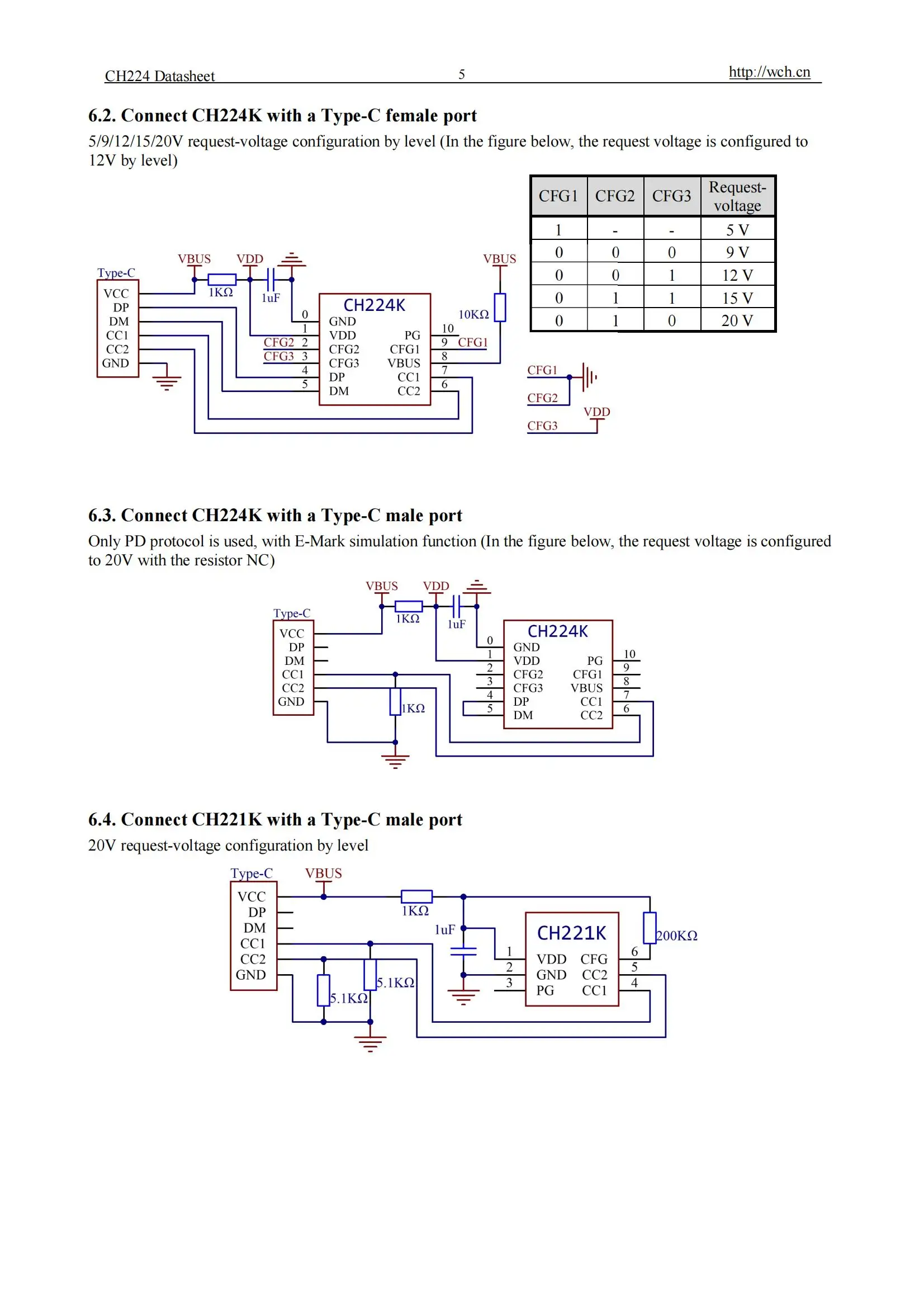 Ch224k-Entwicklungsplatine pd Mehrere Schnell lade protokolle unterstützen die analoge E-Mark-Chip-Typ-C-Empfänger-Demo karte – Detail 11
