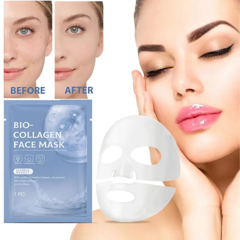 Collagen Face Mask Brightening Firm Skin Barrier Repair Shrink Pores Professional Facial Moisturizer Face Mask Sheets skin care