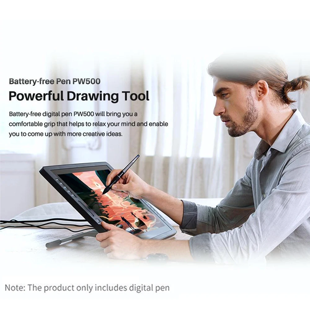 for KAMVAS Pro 22 PW500 Battery-free Stylus Pen for Inspiroy Q11K V2 Q620M GT-221 GT2201 Graphic Tablet Drawing Digital Pen