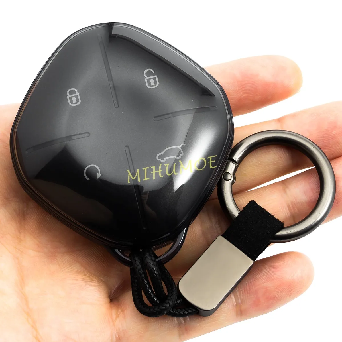 ل Jetour Dashing 2022 2023 2024 2025 أسود شفاف سيارة مفتاح بعيد غطاء قذيفة فوب المفاتيح اكسسوارات 4 أزرار #1