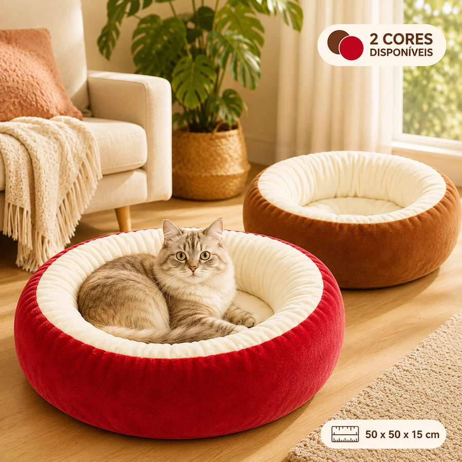 Cama Plush para Gatos e Cães Pequenos e Médios