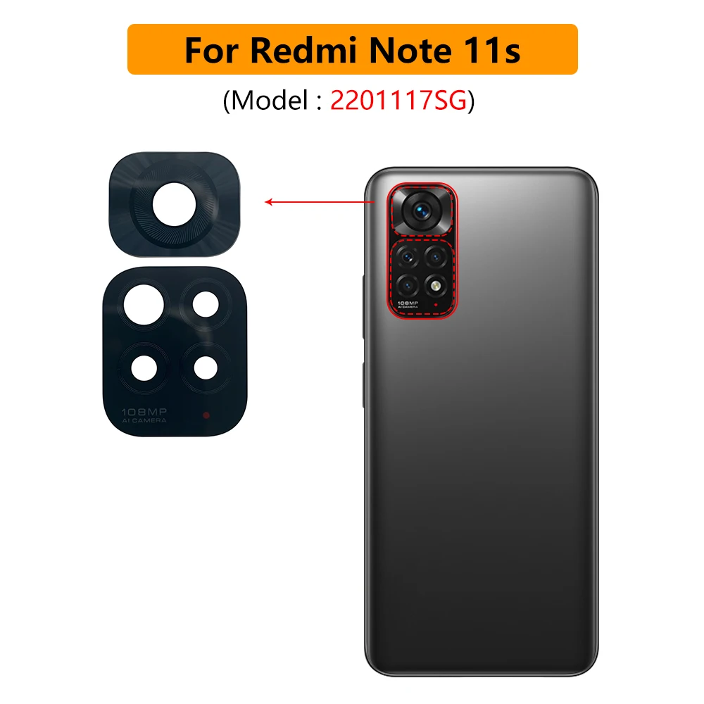 NEW Back Rear Camera Glass Lens With Ahesive For Xiaomi Mi 11 Lite 5G 11T Pro Ultra Redmi Note 11E 11S 11T 5G Repair