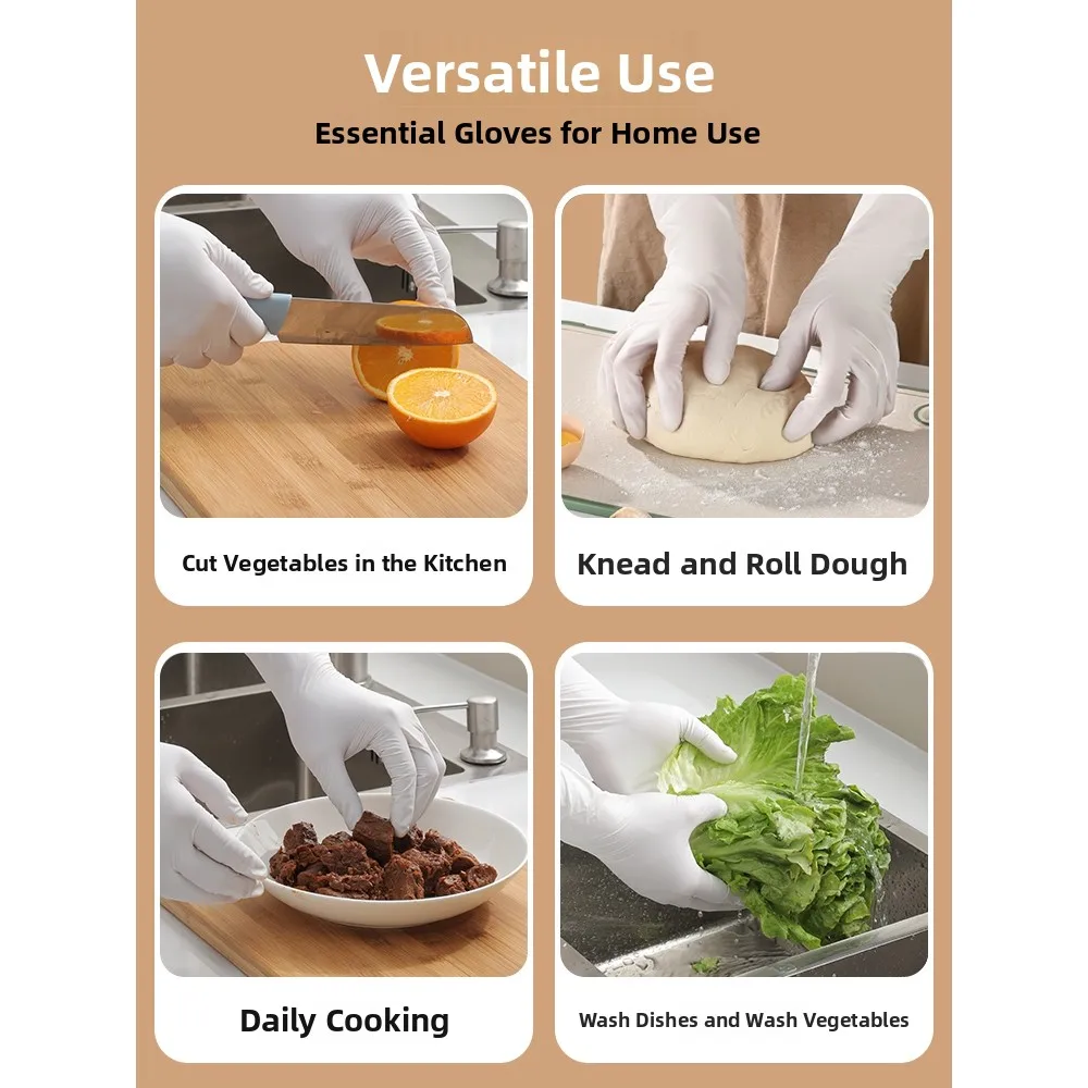 

Disposable Nitrile Gloves Thin Household Cleaning Kitchen Durable Diwaing Women's Long Gloves for Home Use