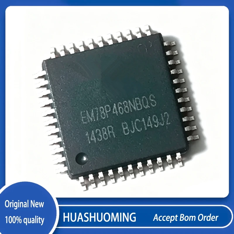 2Pcs/Lot   EM78P468NBQS  EM78P468N  EM78P468  LQFP-44