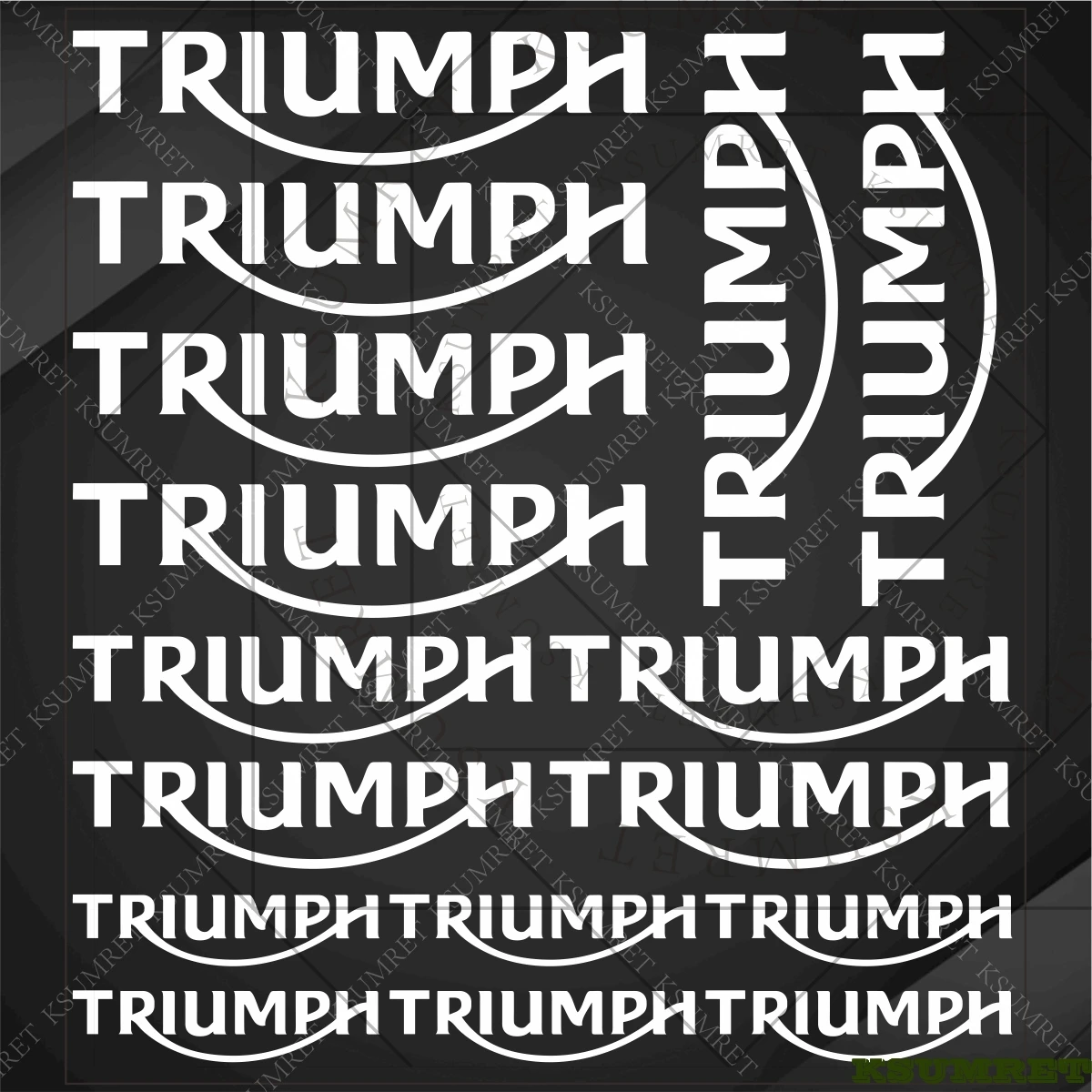 Per Triumph Adesivo moto Logo Decalcomania Serbatoio Emblema Scrambler Bobber TWIN Impermeabile