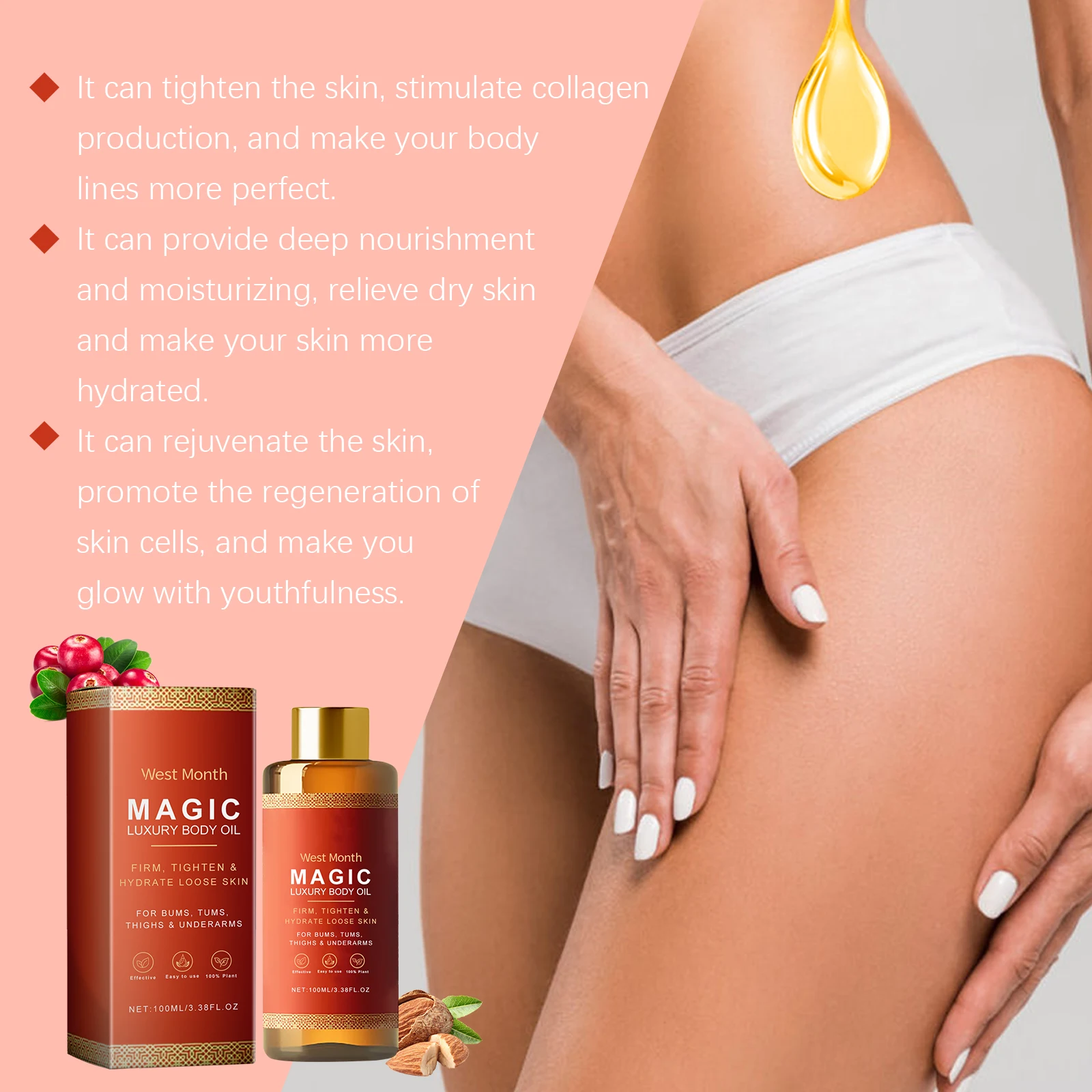 Tightening Body Oil Firming Lifting Reduce Fine Lines Improve Sagging Skin Dullness Brightening Moisturizing Nourish Skin Care