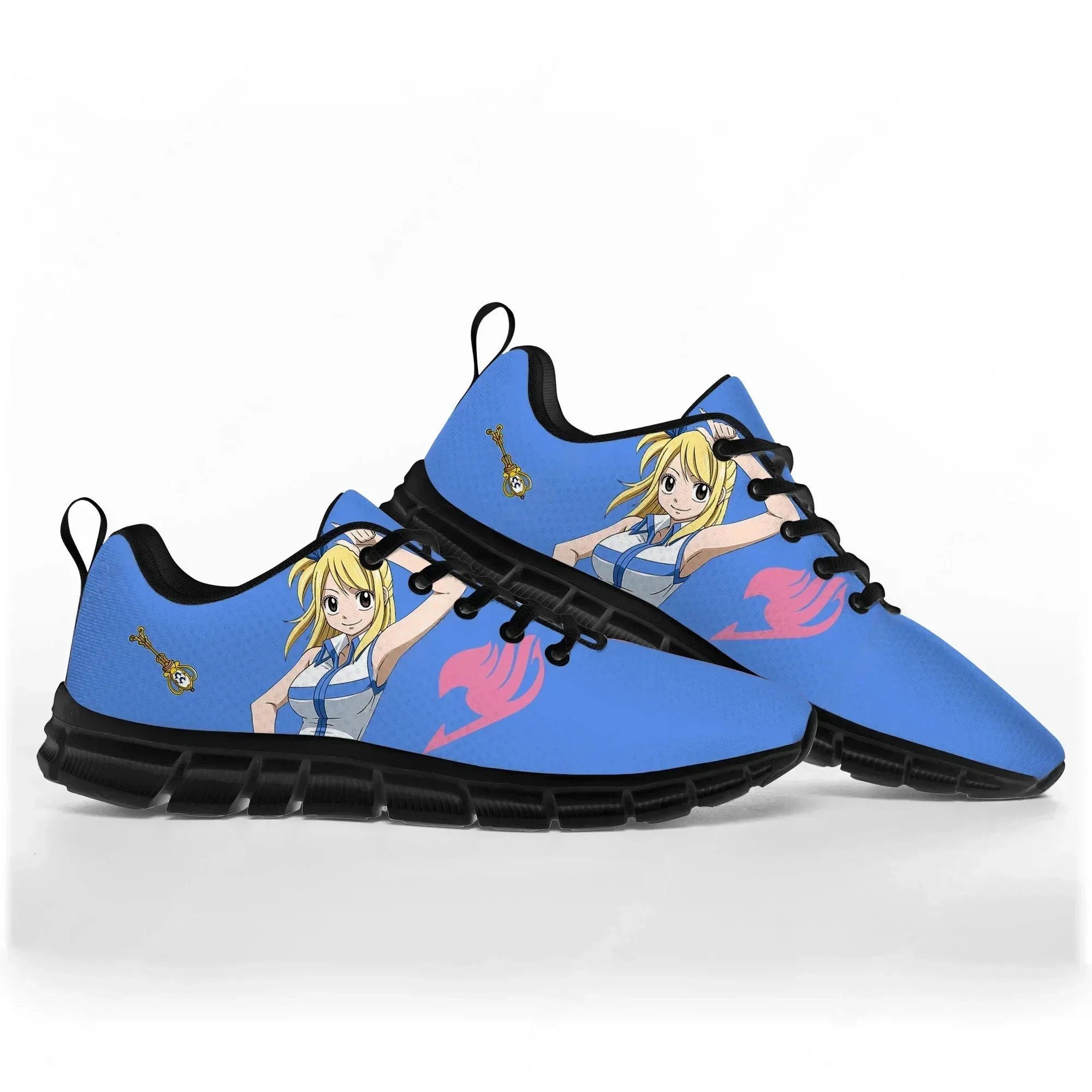 Lucy Heartfilia Anime F-Fairy T-Tail Sports Shoes Men Women Teenager Kid Children Black Sneakers Custom High Quality Couple Shoe