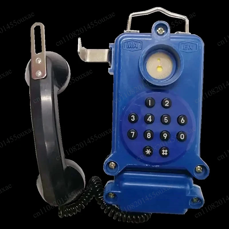 IIC Grade Explosion‑proof Round Push‑Button Wall‑Mount Telephone, GRP Noise‑Resistant Telephone for Petrochemical Industrial
