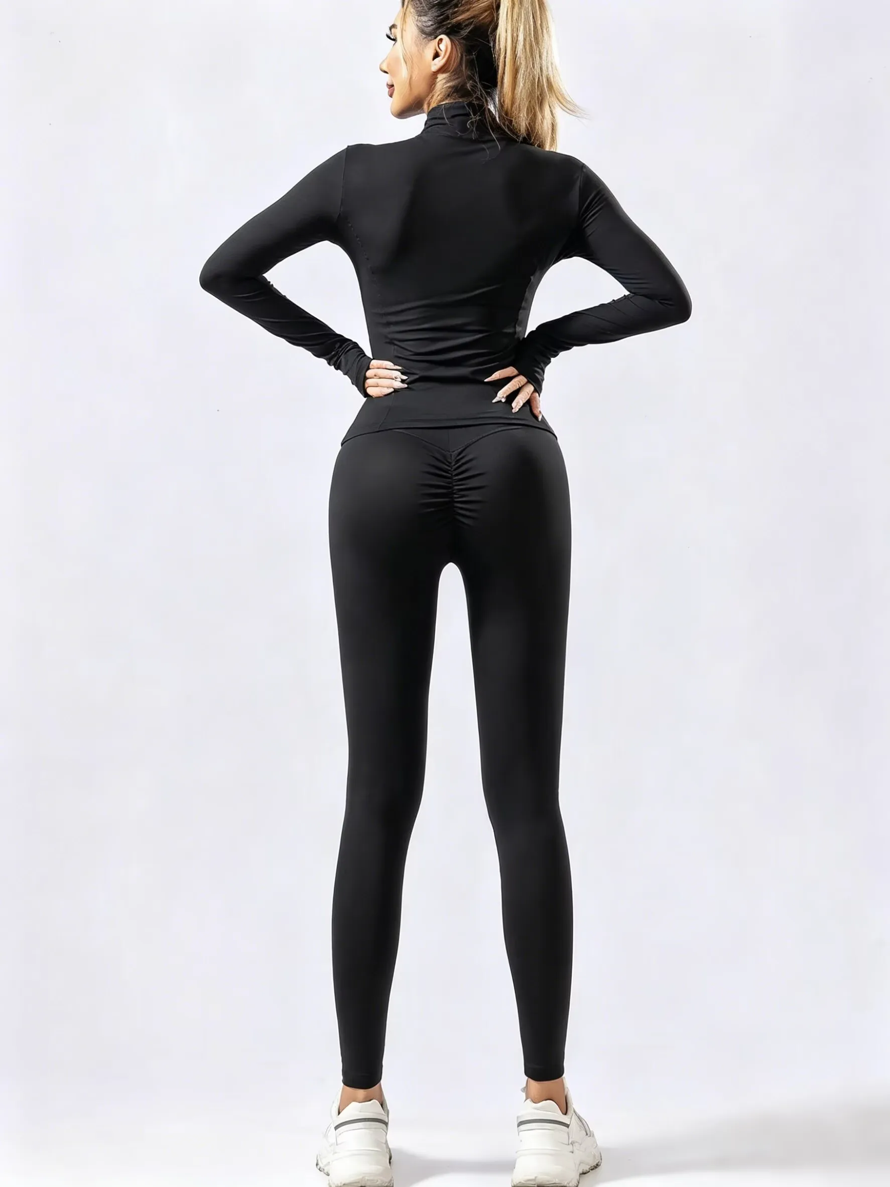 Women's Fitness Set, Autumn and Winter, High-End Tops, Soft Elastic Leggings, Professional, High-End, Morning Running, Sportswear