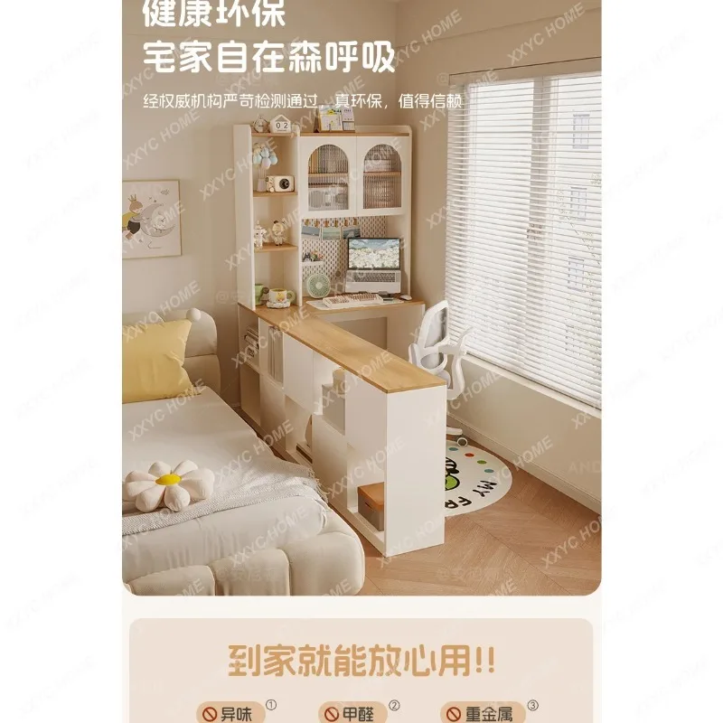 SLCorner Bookshelf Integrated Small Apartment Student Home Bedroom Corner Office Computer Desk