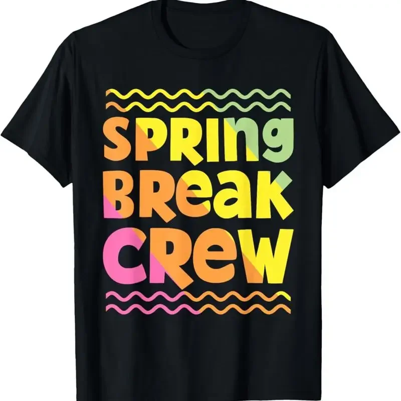 Spring Break Crew Retro Groovy 2025 Kinder-T-Shirt für Jungen