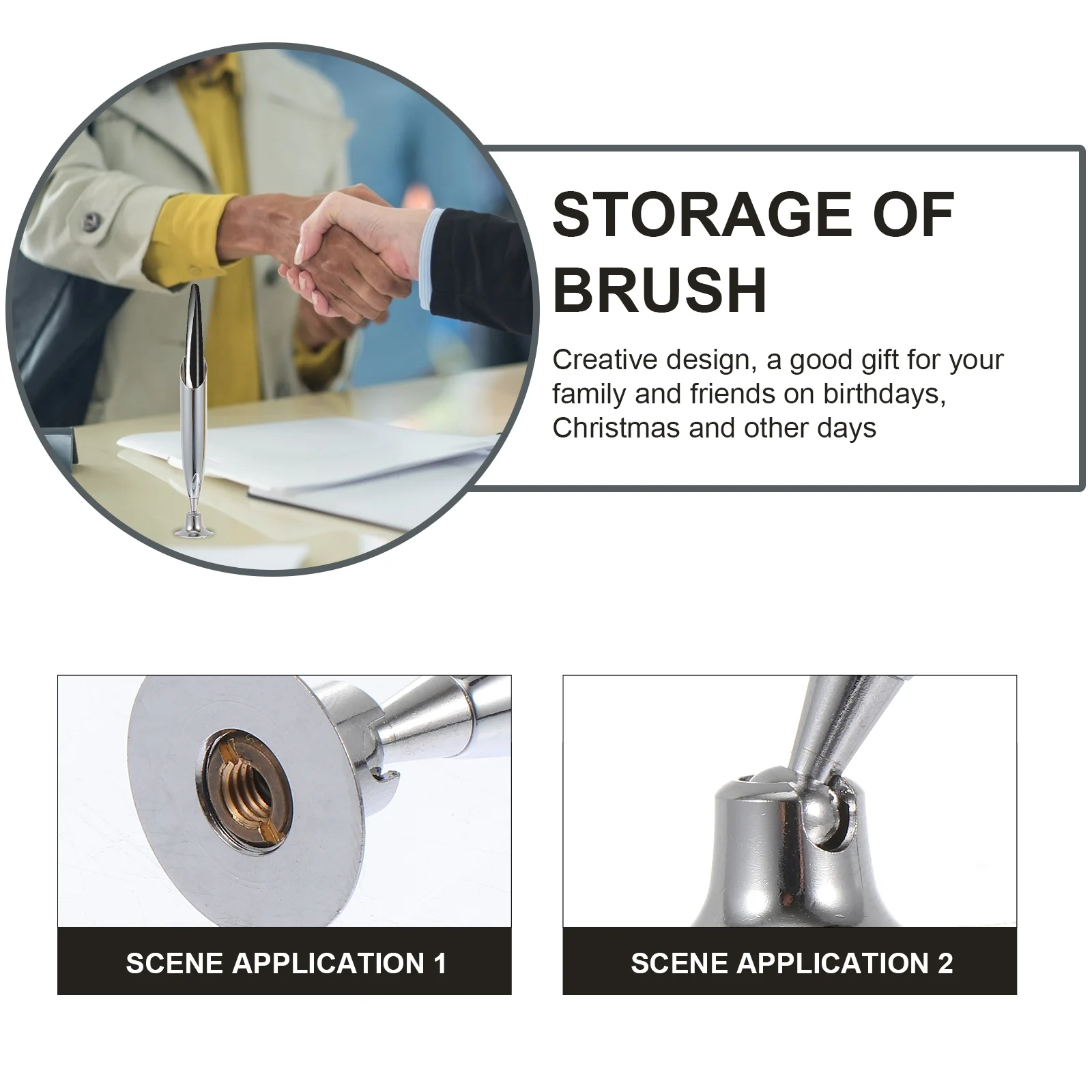 2 Pcs Storage Box Pen Socket Student Display Shelves Toothbrush Holders Metal Fixed