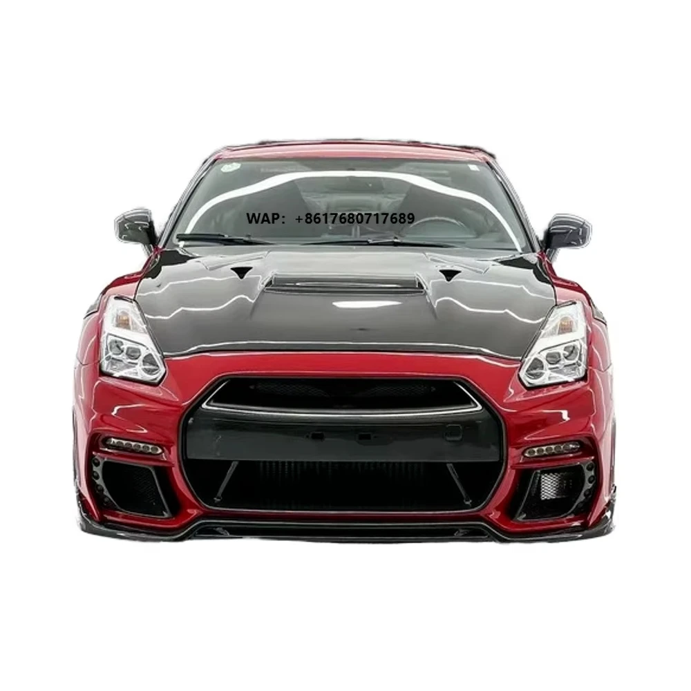 For  GTR R35 Carbon Fiber Body Kit KP-style Front and Rear Bumper Spoiler Widebody New Condition Upgraded for GTR R35