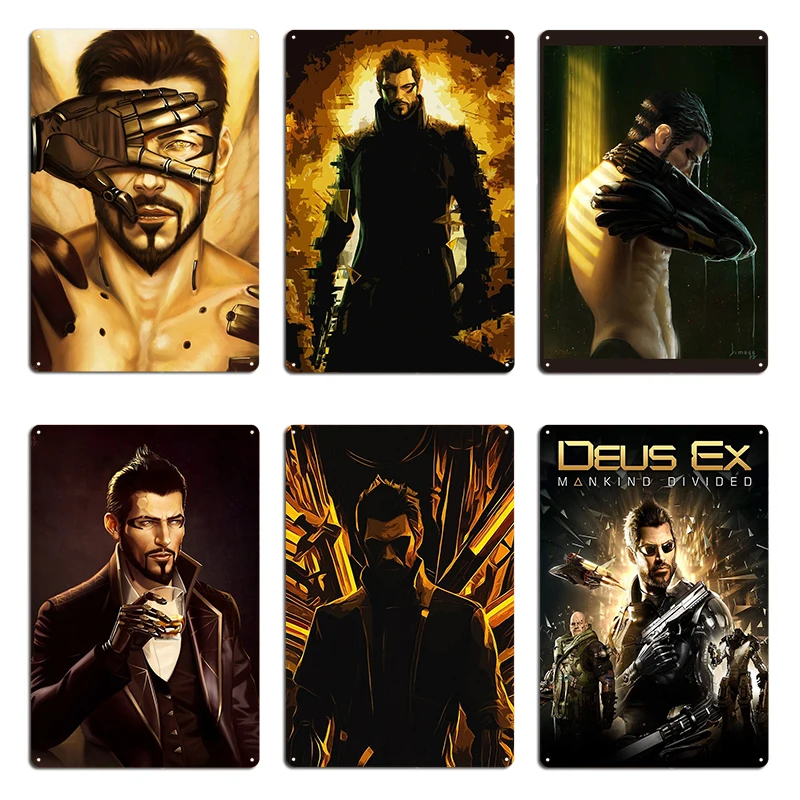 

Adam Jensen Deus Ex Metal Sign Wall Pub Club Bar Personalized Wall Decor Adam Jensen Tin Sign Posters