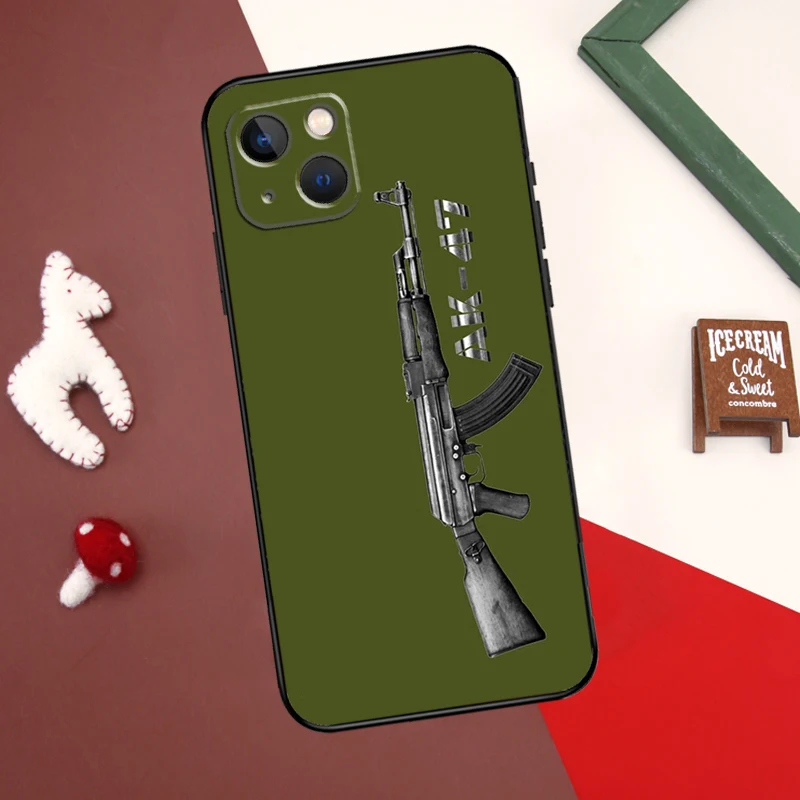 Ak 47 Gun Phone Case For iPhone 16 11 12 13 14 15 Pro Max Mini Cover For  iPhone 16 XR X XS Max Plus - AliExpress 202192403