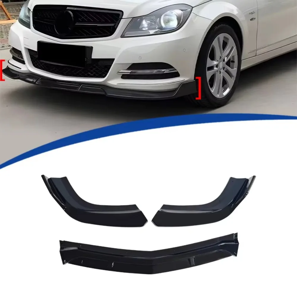 

For Mercedes C Class W204 2009-2014 Year Splitter Front Bumper Lips Spoiler Body Kit Accessories
