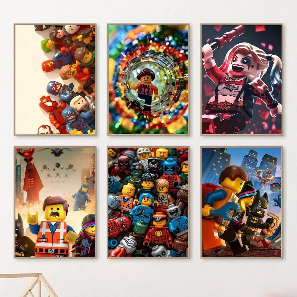Abstract Funny Anime Hot L-Legos Game Posters HD Print Vintage Wall Art Decor for Home Study Room