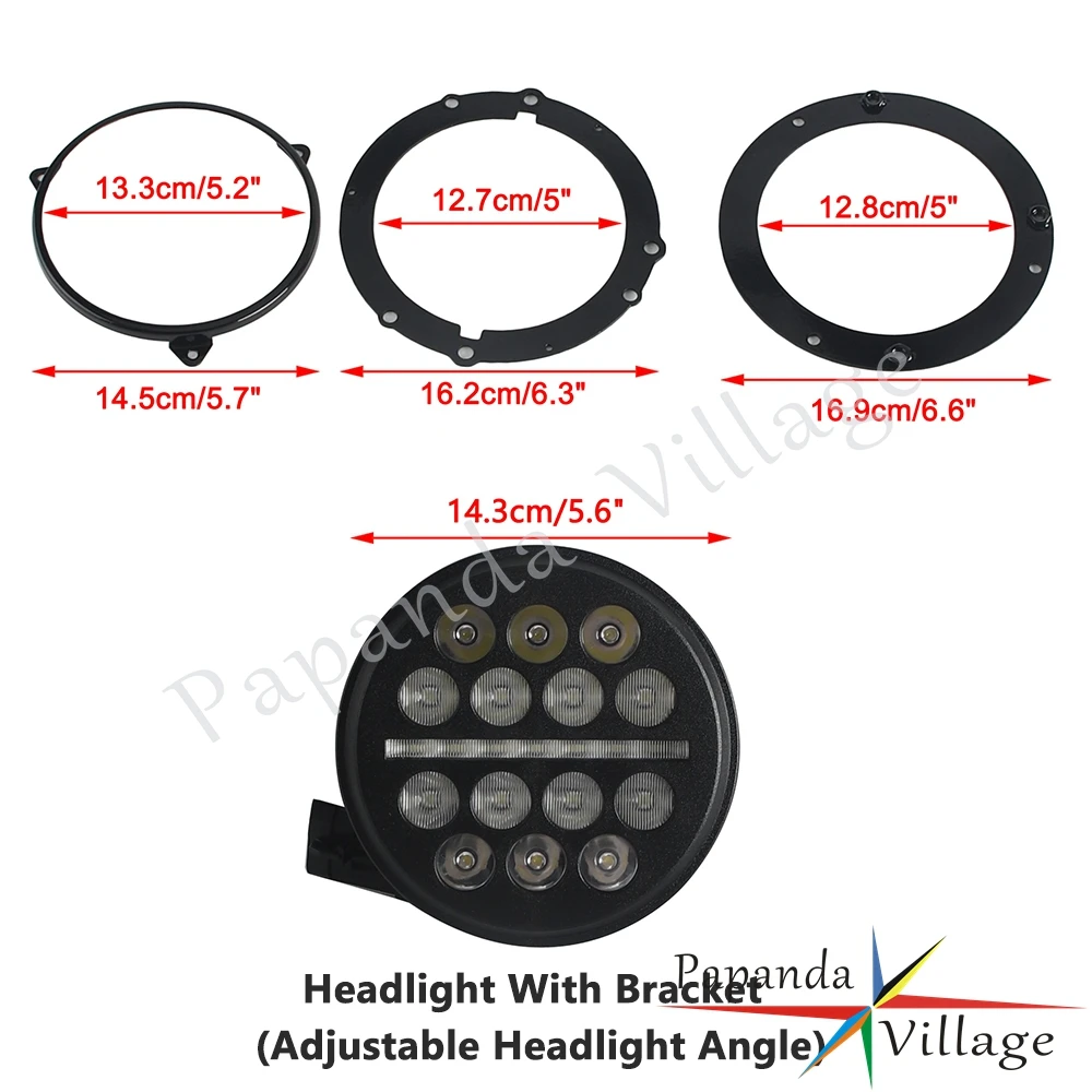 For Harley Softail Low Rider ST FXLRST 117 EI Diablo FXRST 117 LED Headlight Mounting Bracket Ring DRL High/low Beam Headlamps