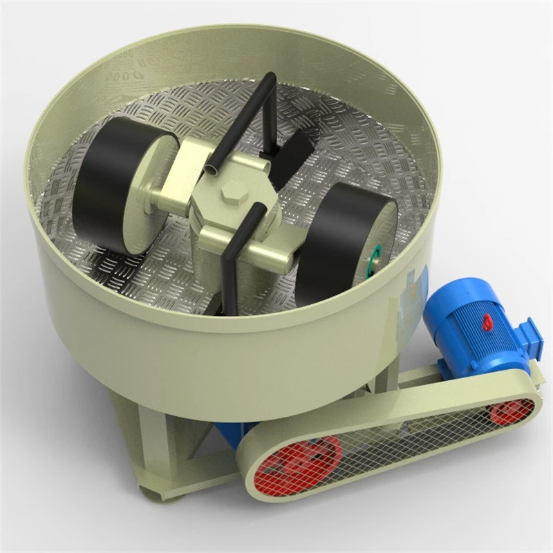 Vertical flat-mouth wheel roller mixer, ore construction waste heavy-duty crusher, wheel crusher, concrete mixer