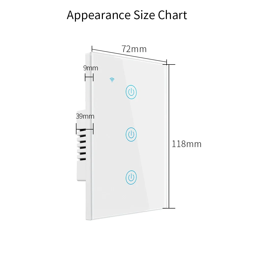 Tuya Smart Switch US Neutral Wire/nessun cavo neutro richiesto 1/2/3/4 Gang Light WiFi Touch Switch funziona con Alexa Google Home