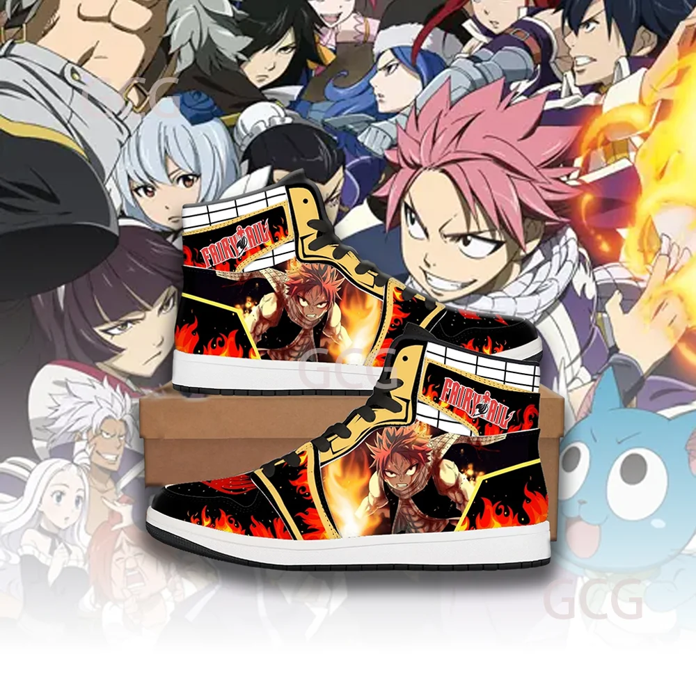

Japanese Anime FAIRY TAIL Natsu Lucy Erza Gray High Top Sneakers Man Shoes Cosplay Accessories Halloween Christmas Gifts
