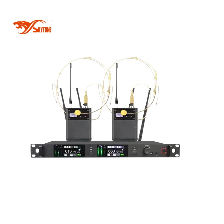 

ATX400+ Dual Headset two channel True Diversity Wireless Microphones Far Distance Mic