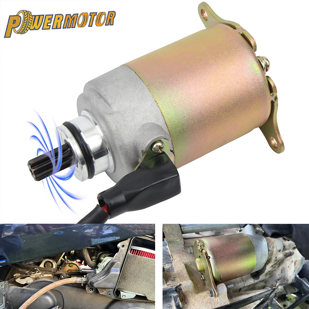 Motor de Arranque Eléctrico Universal para Motocicleta, Compatible con GY6 80cc 100cc 125cc 150cc, Scooter, ATV, Dirt Bike, Accesorios para Motor