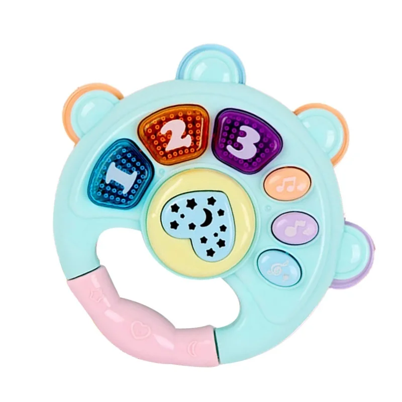 Grzechotka dla niemowląt, zabawka edukacyjna dla maluchów, instrument muzyczny, puzzle dla dzieci w wieku 0-1 roku, zielona