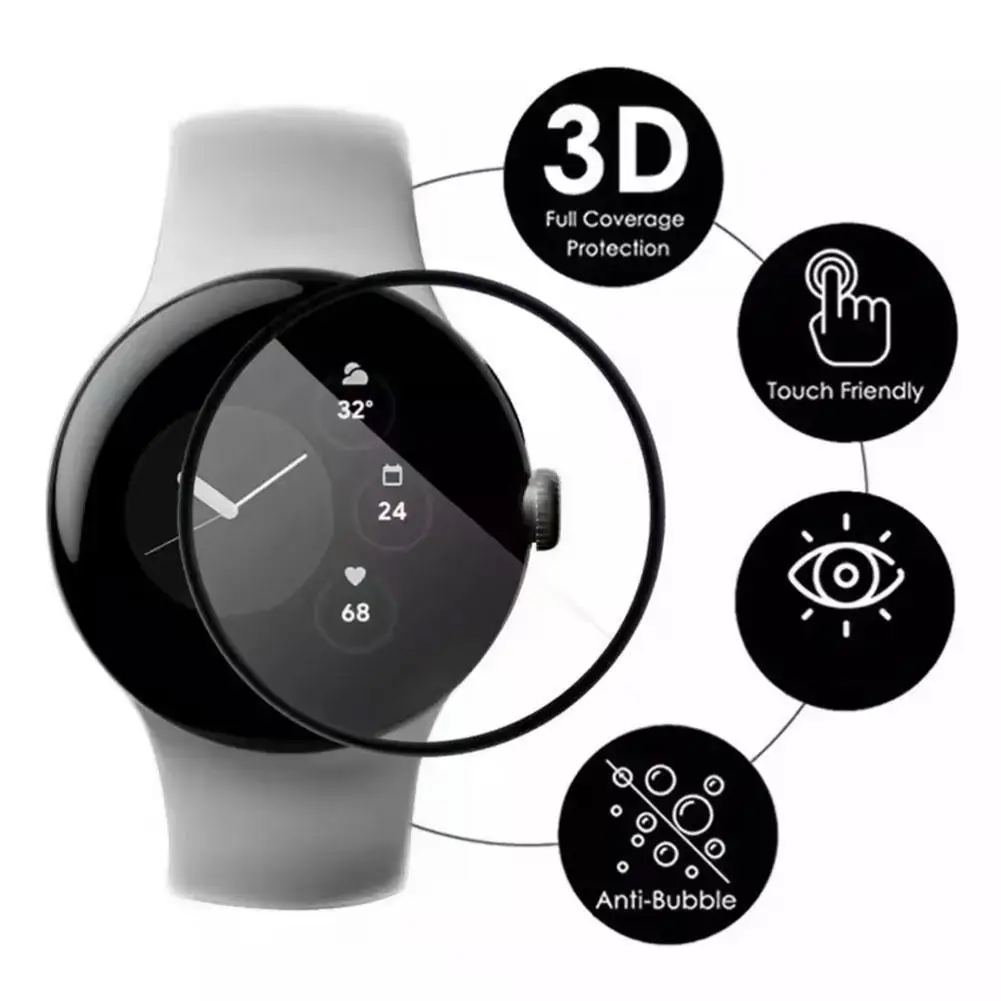 Película de hidrogel para Google Pixel Watch 3, película protectora HD, Protector de pantalla para reloj, accesorios ultrafinos a prueba de caídas para reloj inteligente