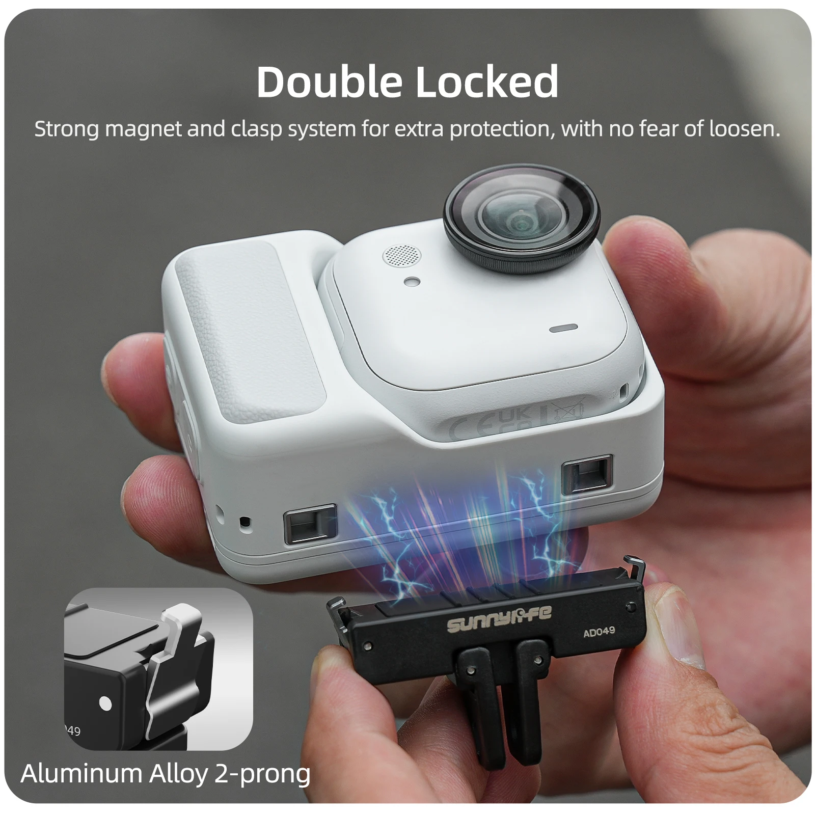 قاعدة معدنية مغناطيسية سريعة الإصدار لـ Insta360 Go Ultra سبيكة تمديد محول تركيب حامل قوس لملحقات Insta 360