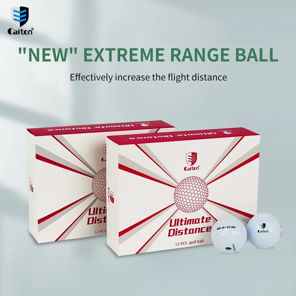 Caden Golf Extreme Distance Double-layer Ball, Aerodynamic Design High Core Soft Feel, Increase Flight Distance 40 Yards +